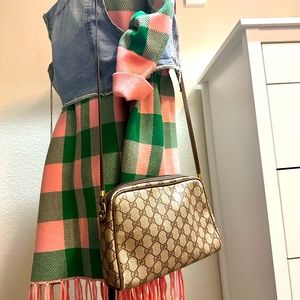Vintage GG Gucci Plus Crossbody Bag (Authentic)